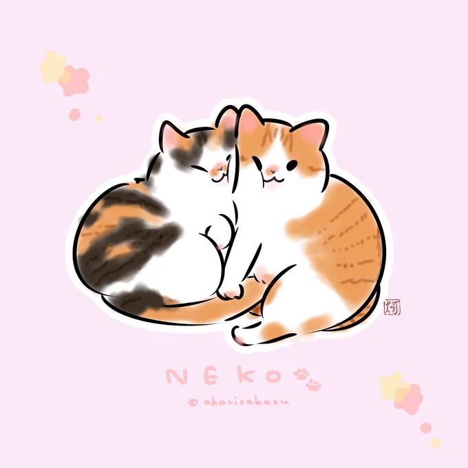 Instagramにて開催した「猫ちゃんもちもちプロジェクト」第2回目の放送で描かせていただいたカン君&amp;ルイちゃんもとのお写真など詳細はに! 