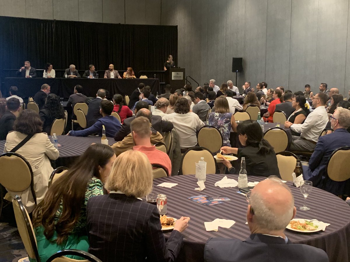 It’s a packed house at the <a href="/AAPGLA/">AAPG Latin America</a> region and <a href="/SEG_org/">SEG</a> Latin America region joint reception at #IMAGE22!  #latinamerica