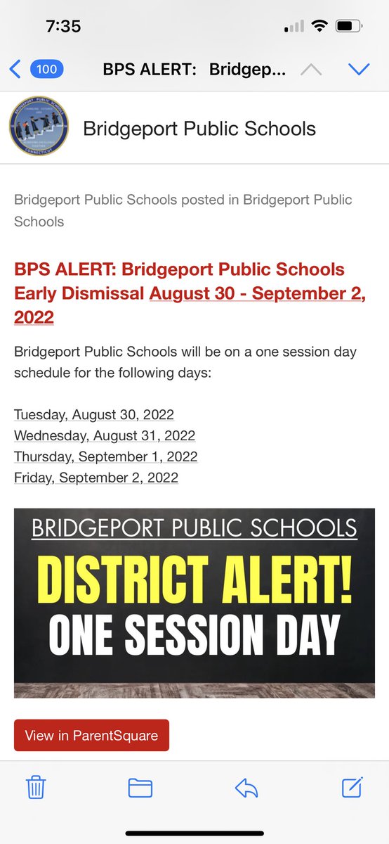 Good evening Central Family. Looks like we will be on 1/2 day schedule for the remainder of the week. Dismissal will be at 11:53am