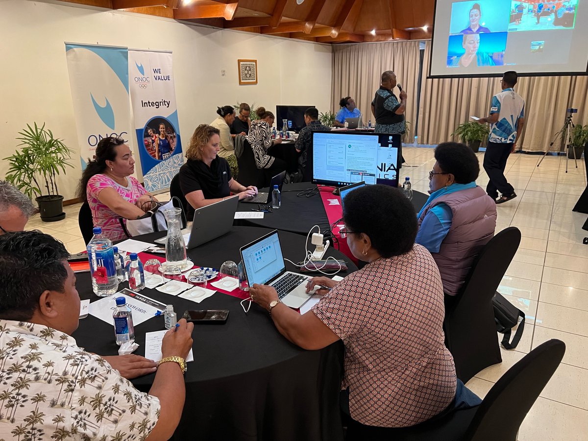 oceaniaolympic's tweet photo. Pacific sport experts working on design &amp; review of sport education micro-qualifications for @spc_cps #EQAP accreditation. We have 8 #MEMOSIANS, 2 #ICECP graduates &amp; a host of #OSEP alumni in the same room for a week. 

#OceaniaTogether #ONOC40 #AthletesFirst https://t.co/ppzE2haB3f