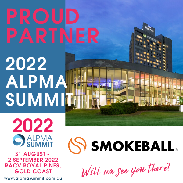 Smokeball_AU's tweet photo. Smokeball is a proud partner of the 2022 #ALPMASummit, which kicks off tomorrow on the Gold Coast. If you're attending, be sure to visit us at booth #17 and take a snap of our QR code for your chance to win a luxury hamper. We can't wait to see you there! https://t.co/NMdZbWGpFz https://t.co/O3cRcvKnca