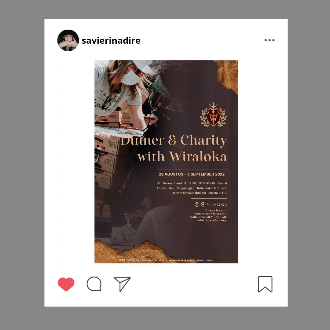 benevonair's tweet photo. ️ ️️
── INSTAGRAM POST
𝘀𝗮𝘃𝗶𝗲𝗿𝗶𝗻𝗮𝗱𝗶𝗿𝗲 : @WlRALOKA akan segera melaksanakan acara Dinner and Charity with Wiraloka yang mana kegiatan Charity-nya berlangsung dari tanggal 28 Agustus - 3 September 2022.
️ ️️ https://t.co/NfKNLNrenH