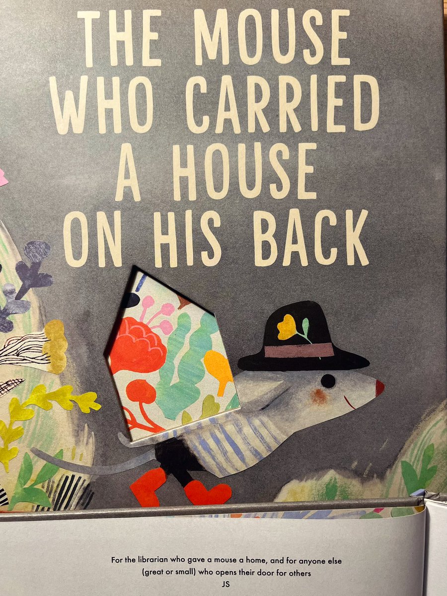 dustdancestoo's tweet photo. THE MOUSE WHO CARRIED A HOUSE ON HIS BACK is dedicated to a librarian friend who saved a mouse that visited her library. 

Libraries are places like Vincent’s house, full of kindness, warmth, safety. In honor of that magic I’m giving 5 copies to librarians. Retweet / like to win! https://t.co/uU0IecLtGx