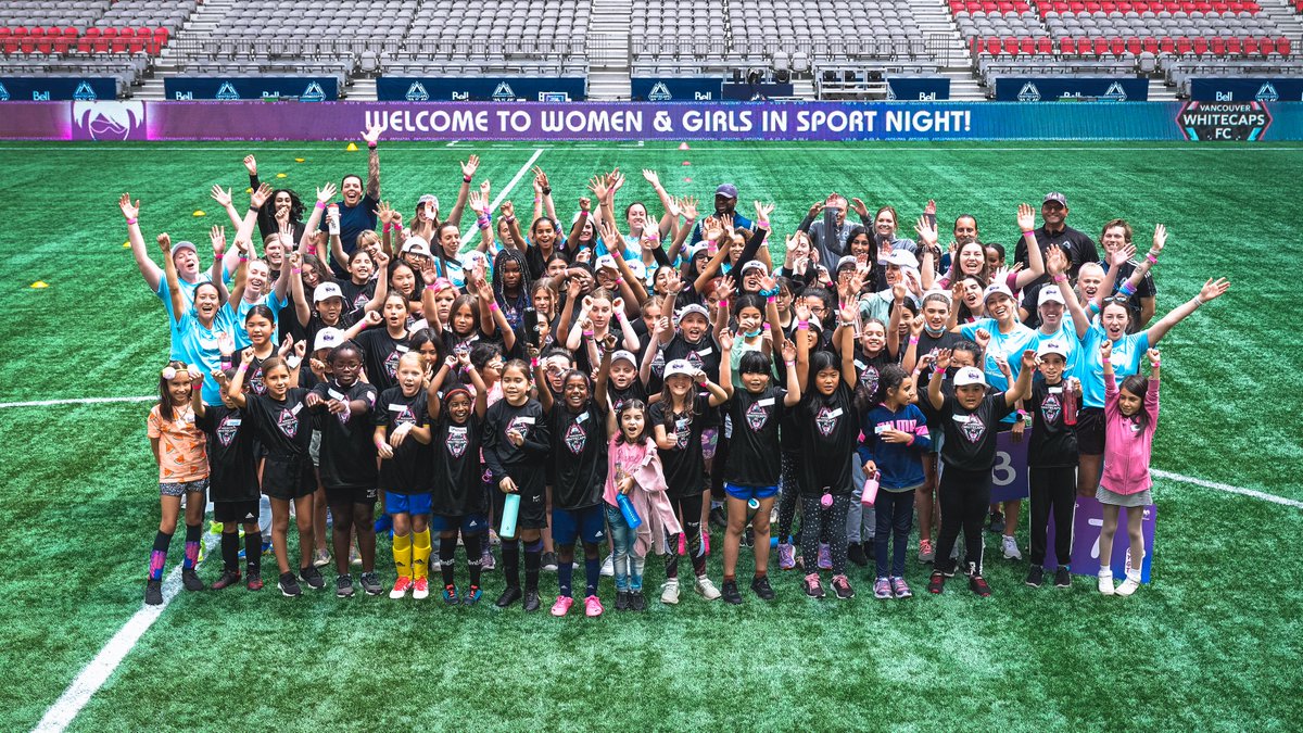 WhitecapsFC's tweet photo. Thank you to @FastandFemale &amp; all of the participants!

100 young women participated in a pre-match jamboree at the Women &amp; Girls in Sport Match ft. 20 mentors focusing on female empowerment &amp; wholistic health &amp; wellness 💙

#VWFC | #VANvNSH https://t.co/qNIZualPh1