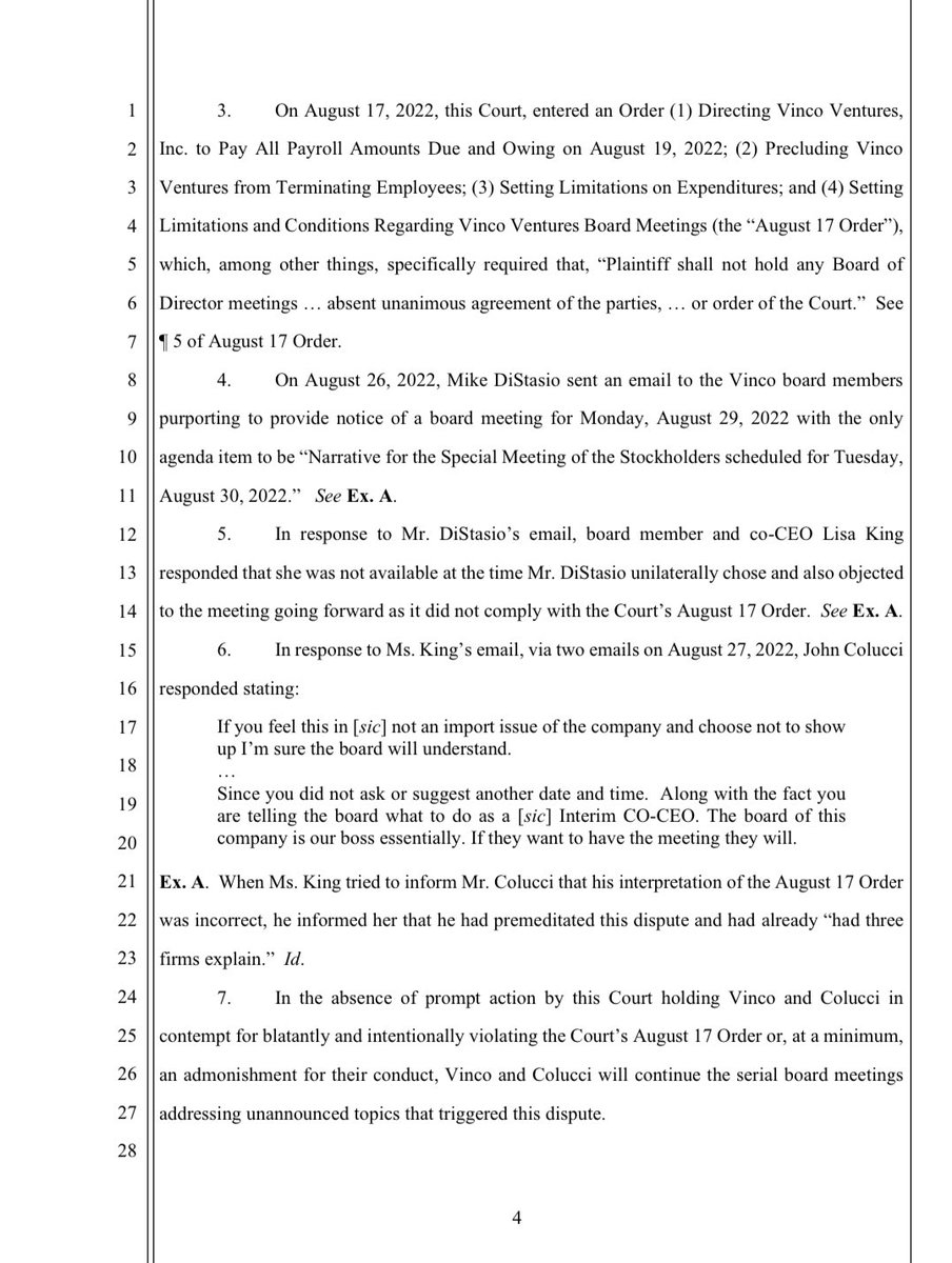 LauchlinB's tweet photo. $BBIG New motion filed today requesting John Colucci be found in contempt for violating the August 17th court order. @ZashGlobal @Aaron_5021 @LorneRoss3 @Martian_Samurai @In_GENIO_MEX @erikfinman @eriknoblewx @notBBIG @WarTimeCEO78 @Official_MrRic @TRUExDEMON https://t.co/eBaoNWIuB9