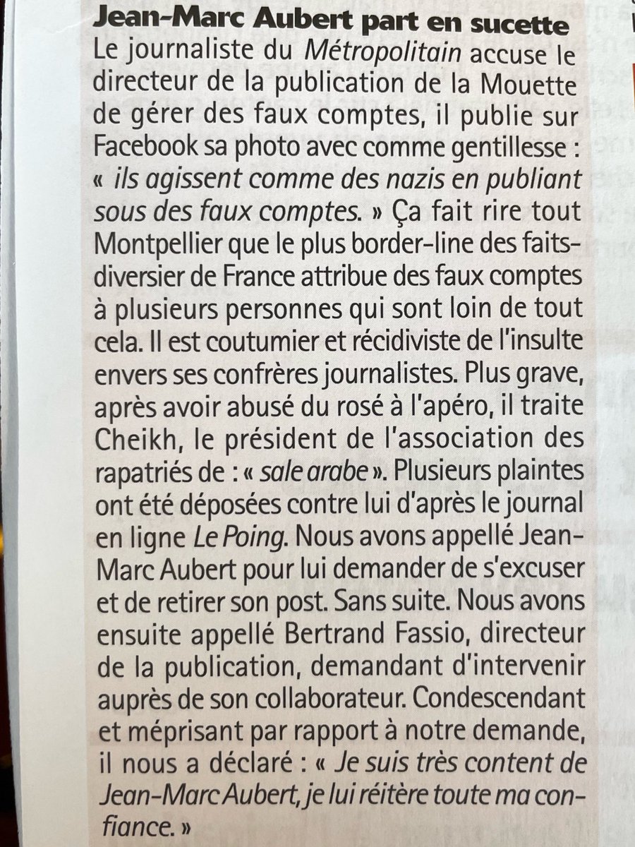 cheikh_fmr's tweet photo. @DelafossO @Saurel_P @montpellier_ @afpfr @Le_Figaro @Midilibre @GazetteLive34 @lagglorieuse @Europe1 https://t.co/0gR7erdmhj