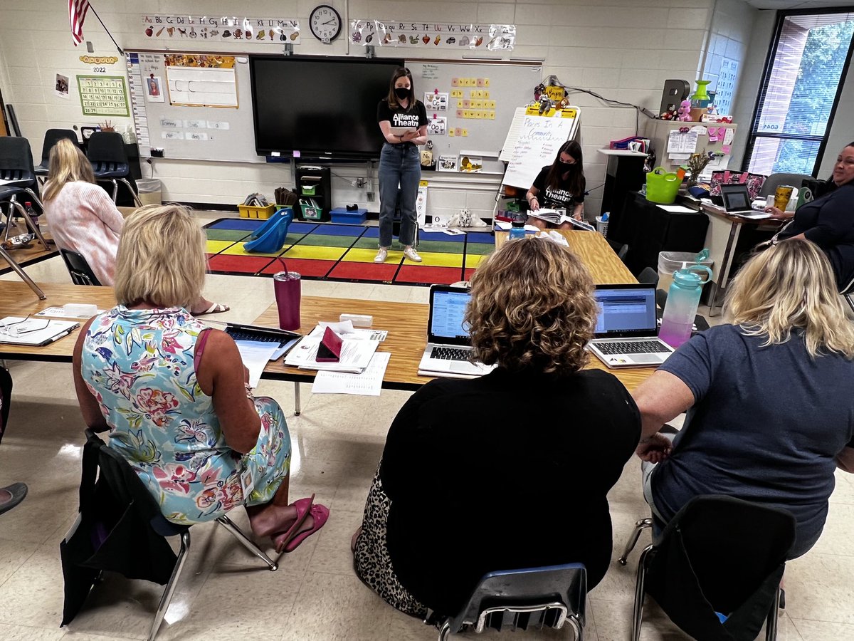 Today the Kindergarten team had our first PD with <a href="/alliancetheatre/">Alliance Theatre</a> 🎭! We are so excited to start our journey integrating fine arts into our instruction. 🎨 #OakGroveSTEAM #Kinder #finearts <a href="/OGESeagles/">Oak Grove Elementary School</a>