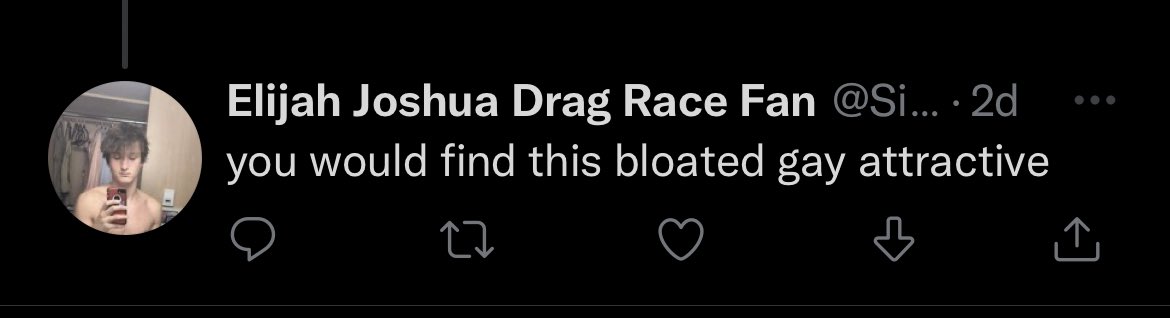 JellyFroglegs's tweet photo. The fact that Elijah Joshua sees me for exactly what I am “a bloated gay” makes me feel even hotter #seen #HesNotWrongThough #DollarStoreInsults https://t.co/rO1WSCC2FC