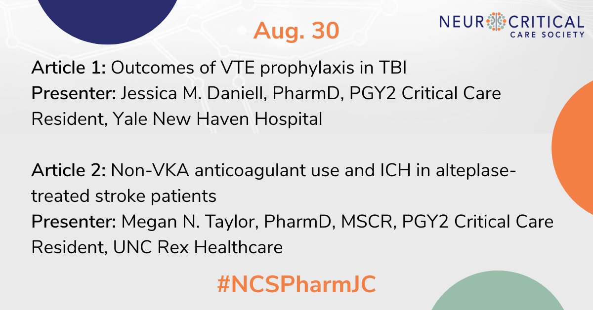 #NCSPharmJC is tomorrow! To participate: Read the two articles &amp; join tomorrow's discussion online with #NCSPharmJC &amp; on Zoom at 3:30pm CT. Log-in to your NCS member account &amp; learn more: ow.ly/w35o50Kqs31