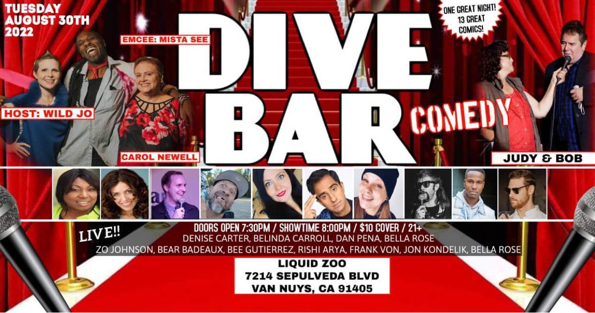 DiveBarComedy's tweet photo. Celebrate Tuesday in the Valley with these cool comedians! https://t.co/m7tmku4wWt https://t.co/vADeQY3oUZ
