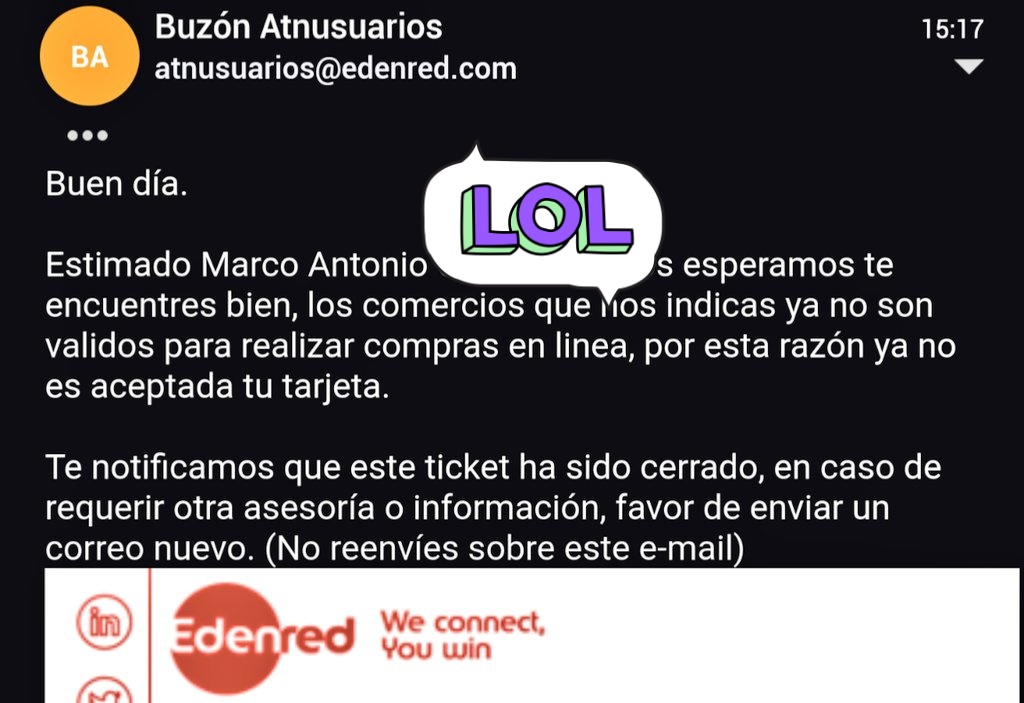 Markitouuu's tweet photo. Primero bien fregones que ya se podía comprar en Amazon y mercado libre @EdenredMexico . Compro en Amazon, me bloquean la tarjeta y ahora salen con esto... https://t.co/pN9Ymeh84D
