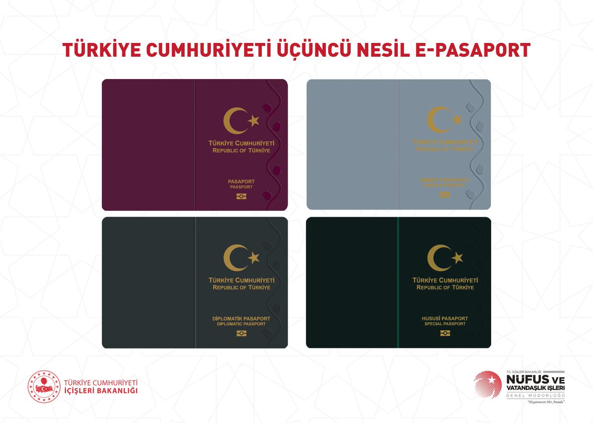 Türkiye, kendi Yerli ve Milli Pasaportunu bu gece itibariyle basmaya başladı. 

Darphane Genel Müdürlüğü'ne, Nüfus ve Vatandaşlık İşleri Genel Müdürlüğümüze; gece gündüz demeden çalışarak bu süreci başarılı şekilde sonuca ulaştırdıkları için teşekkür ediyorum