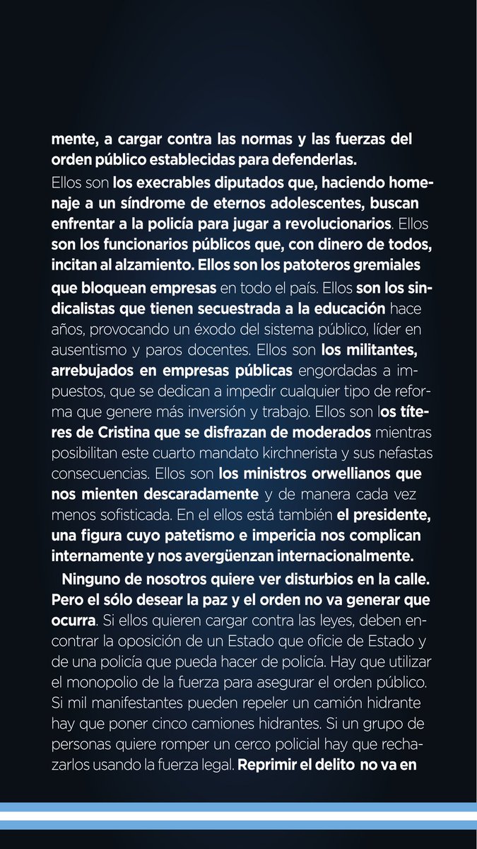 rlopezmurphy's tweet image. Son ellos o nosotros. Es orden o es caos. Se avecinan tiempos difíciles, porque nos enfrentamos a una banda de delincuentes, de incendiarios, de políticos corruptos e incompetentes. Tenemos el deber de enfrentarlos sin vacilaciones, por la libertad. El único camino es la ley.