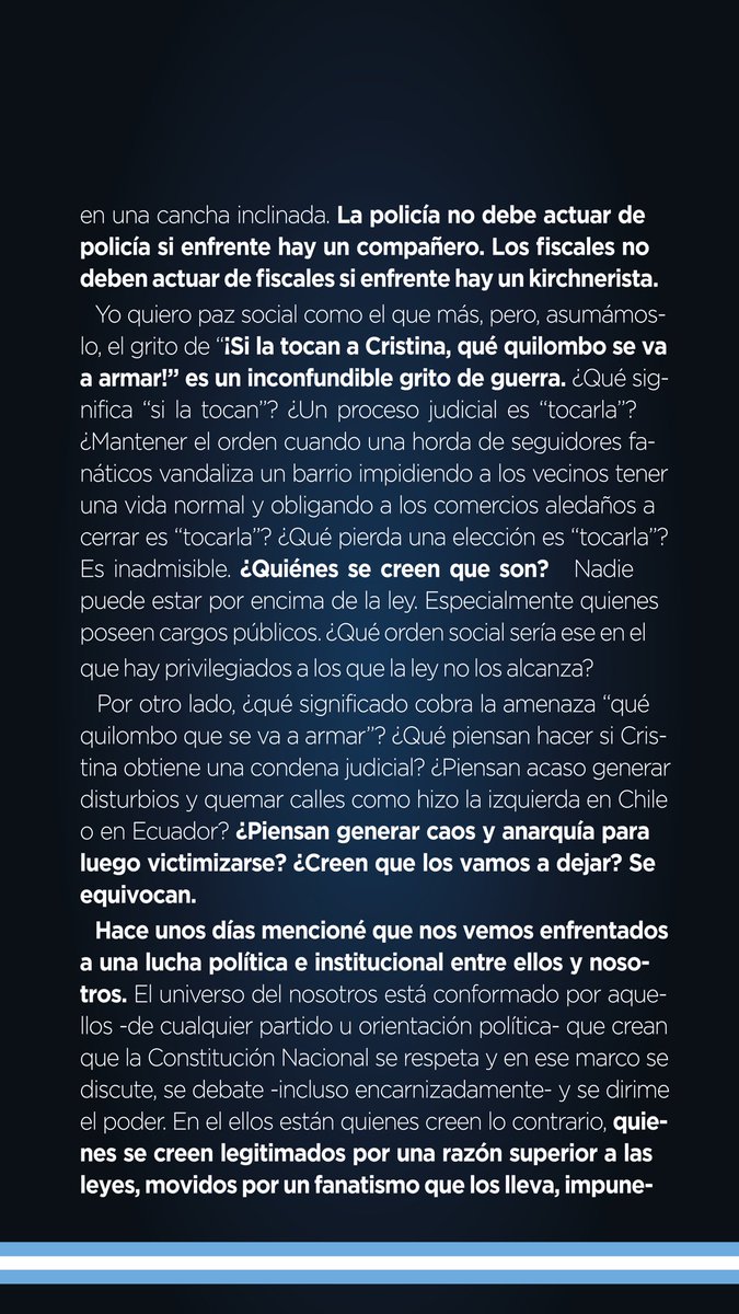 rlopezmurphy's tweet image. Son ellos o nosotros. Es orden o es caos. Se avecinan tiempos difíciles, porque nos enfrentamos a una banda de delincuentes, de incendiarios, de políticos corruptos e incompetentes. Tenemos el deber de enfrentarlos sin vacilaciones, por la libertad. El único camino es la ley.