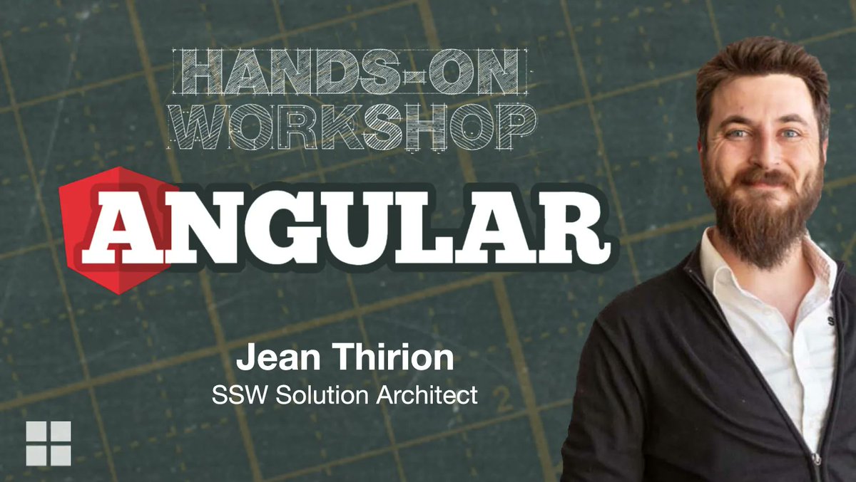 SSW_TV's tweet photo. Meet Jean Thirion! 👋 @Jean_SSW is an SSW Solution Architect &amp; 1 of our #Angular 2-day hands-on #workshop trainers. Learn how to take an #AngularApp from 0 to all the way to an enterprise #app using all the best tools &amp; practices. Find out more here ➡️ https://t.co/T62rZMNBHU https://t.co/ARy7M8JG0S