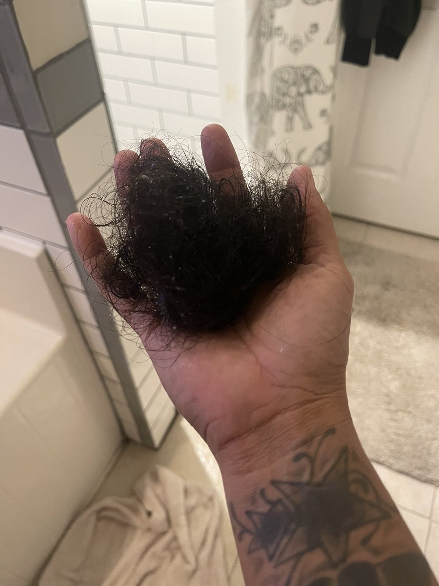 It has begun. Bye bye hair will see each other again 😔