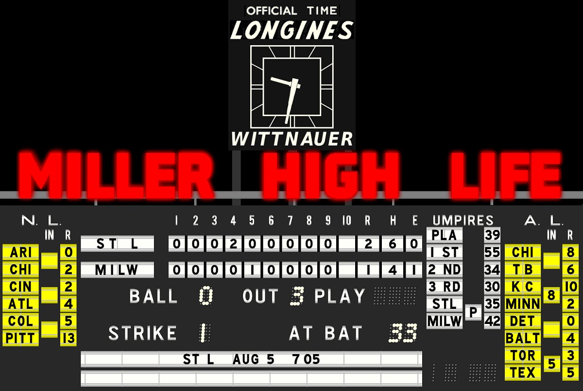 maybo01's tweet photo. Latest #scoreboardart - From a 1998 game I saw in Milwaukee, imagined on a County Stadium scoreboard, circa 1956. #digitalart @VintScoreboards https://t.co/9jdaPW0Wna https://t.co/CllsS7V0DO