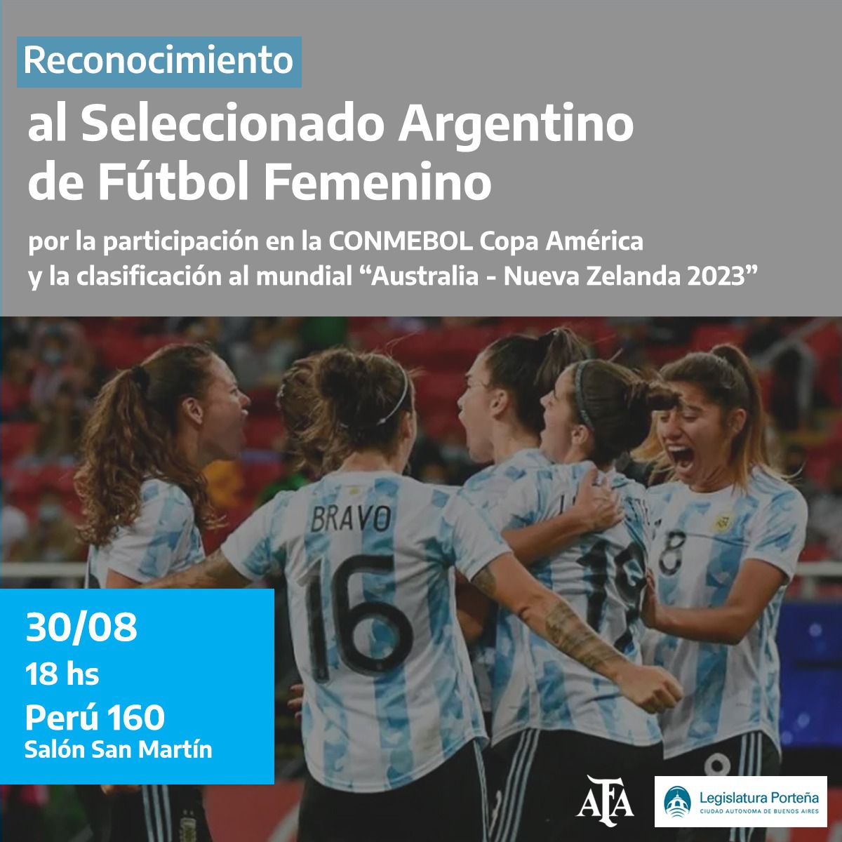 coorfutfem's tweet photo. ⚽🇦🇷Acompañemos a las jugadoras y mostremos nuestro apoyo.

En el marco de la actividad propuesta para reconocer al seleccionado femenino por su clasificación al mundial 2023,
es que convocamos a participar y ser parte de dicho evento a quienes militamos un fútbol más equitativo https://t.co/Nv4MhGeWEF