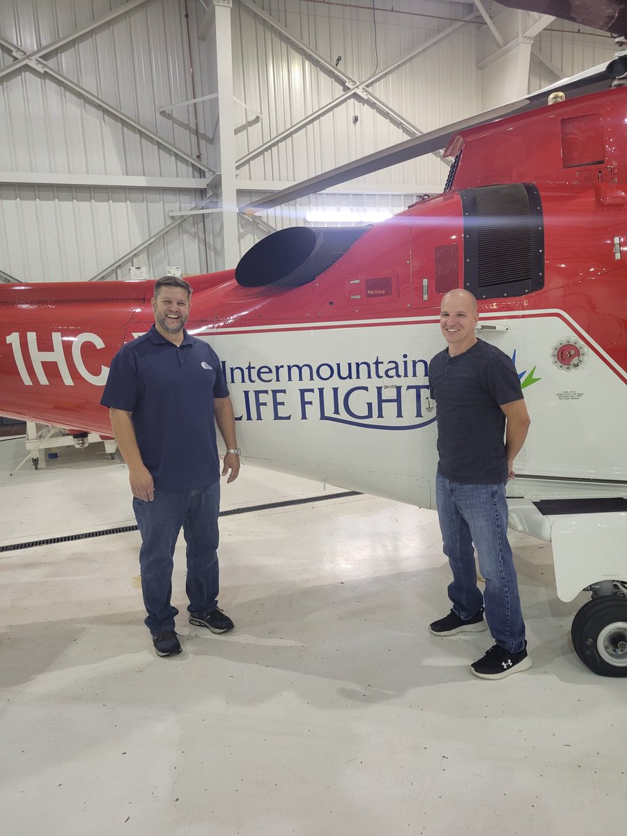 CadeRClark's tweet photo. Great visit today with @HeliAssoc member Intermountain Life Flight. Thanks to Nick Johnson and the team at @Intermountain for an informative tour and discussion of their operations. https://t.co/dZX3SCGoRs