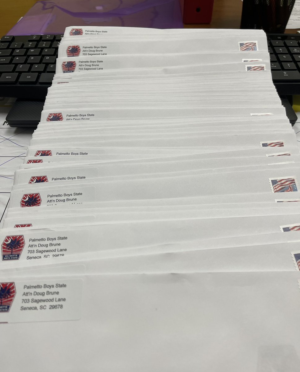 SCBoysState's tweet photo. Coming soon to mailboxes across SC!  #JCInvites #PBS2023 https://t.co/PjdkibzCHG