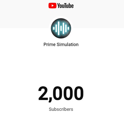 PrimeSimulation's tweet photo. 2K SUBS!!!! Thank you for the continued support, and I can't wait to see what the future holds! Thanks again #PrimeTimers.... you're the best! https://t.co/geruta1jU2