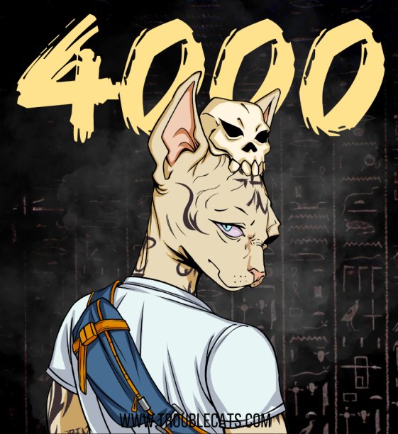 TroubleCatsCNFT's tweet photo. You cat to be kitten me, right meow!

4000 members! Both Twitter and Discord!! 😱🔥
Thank you... Thank you... Thank you!!

😺 Trouble Cats Quiz happening at 4112 members.
Win : 100 ADAs 🎉
Hop on to DC to find out more. NYAW!! https://t.co/16wSmUnJY3
