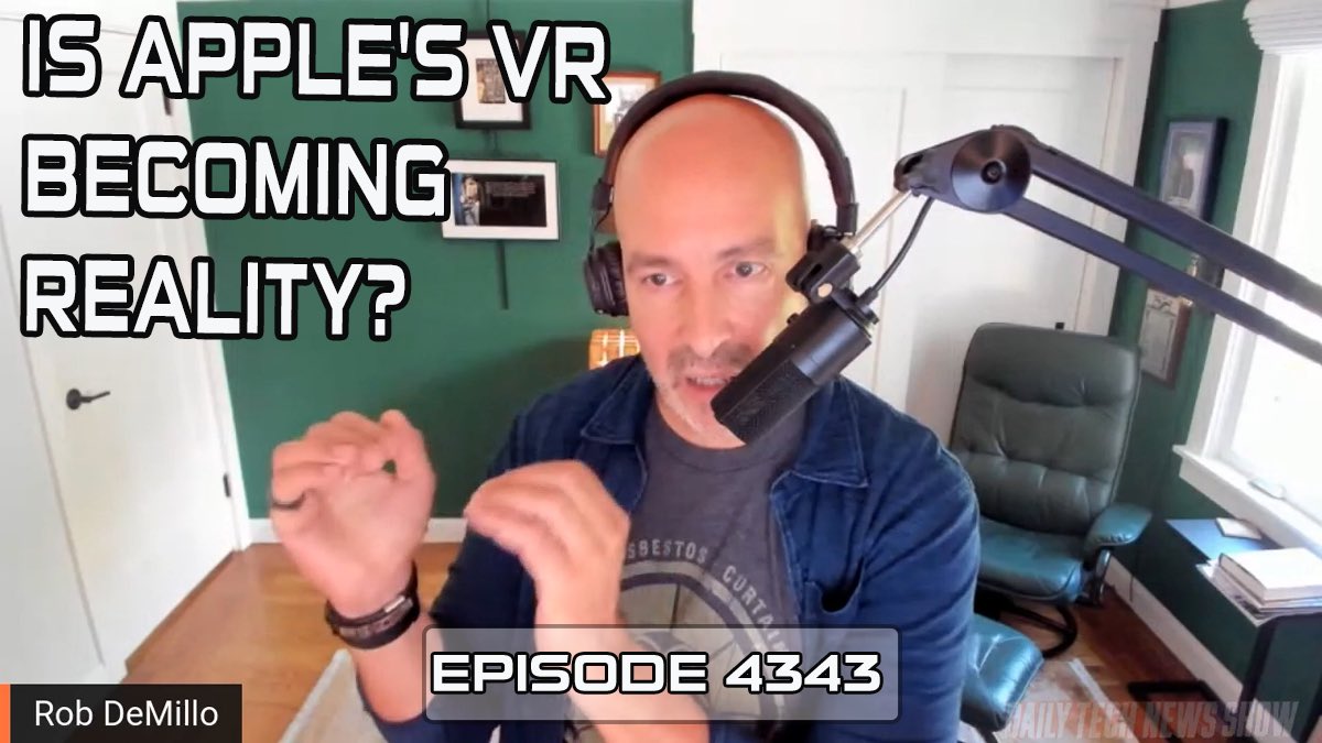 DTNS video for Monday August 29, 2022
“Is Apple’s VR becoming Reality?”
Episode 4343 with <a href="/acedtect/">Tom Merritt</a> <a href="/sarahlane/">Sarah Lane</a> <a href="/UberRob/">Rob DeMillo</a> <a href="/jollyroger/">Roger Chang</a>
Watch here: youtu.be/syu5jFP51HY