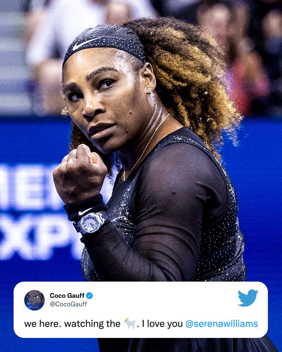 espnW's tweet photo. The next generation is watching 🤩 #USOpen 

@CocoGauff | @serenawilliams https://t.co/6Ey12dy6fd