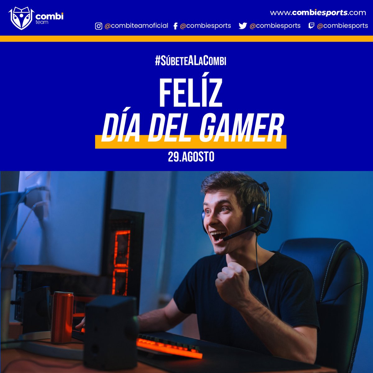 uxmalesports's tweet photo. Hoy es un día especial en el cual, queremos felicitar a todos aquellos apasionados por los videojuegos. 🕹️
¡Felicidades comunidad!
#SubeteALaCombi #LATAM #Gamer4Life https://t.co/3npTA0nDMI