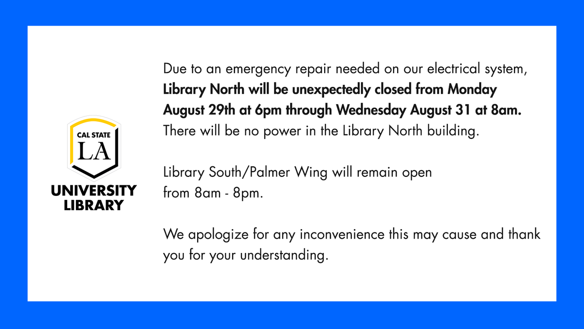 Cal State LA University Library tweet media