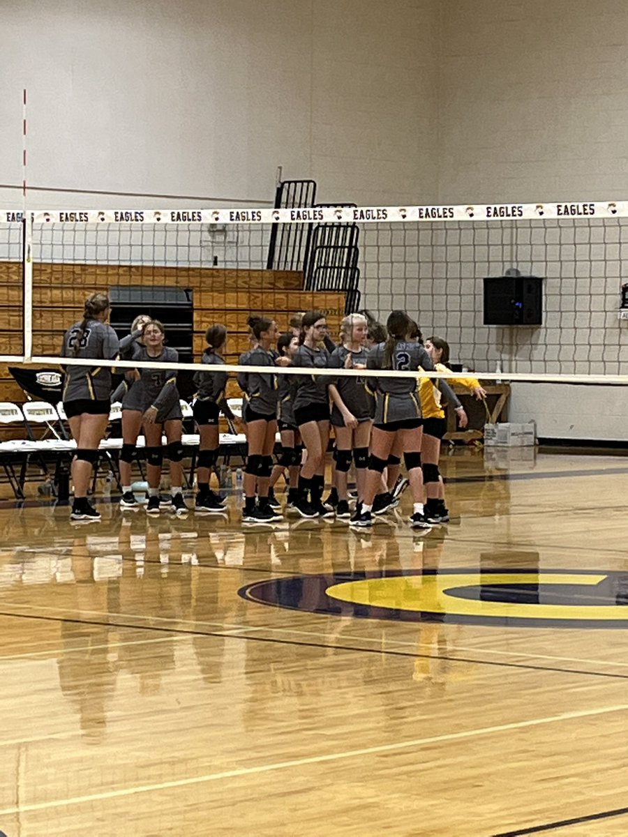CoopertownMS's tweet photo. The Junior Varsity and Varsity Lady Eagles brought home wins for 8th grade night tonight! 🦅💜💛 https://t.co/F5lMuwz64s