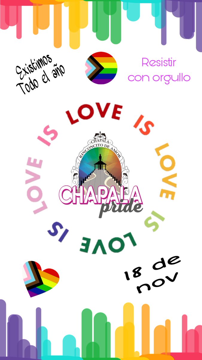 ChapalaPride's tweet photo. 🏳️‍🌈 CHAPALA PRIDE 2022 🏳️‍🌈
LA MARCHA DE LA RIBERA DEL LAGO
📆 Sábado 19 de noviembre * 16:00 hrs.
📌 Malecón https://t.co/HSYIC2d7Tz