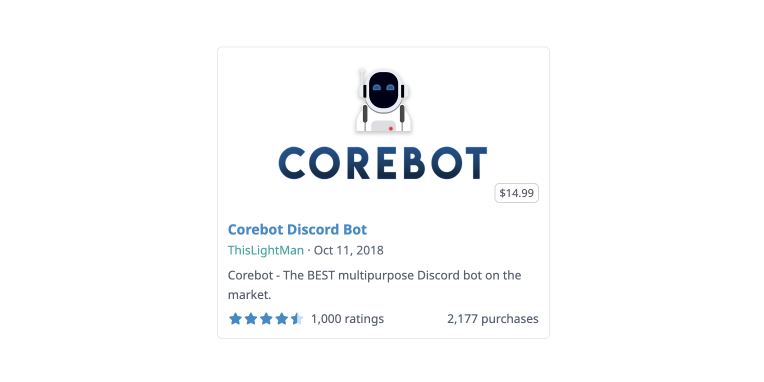 Rate Discord Bot 1,000 ratings! 🎉🎊 Corebot is the first resource to hit 1,000 ratings ...