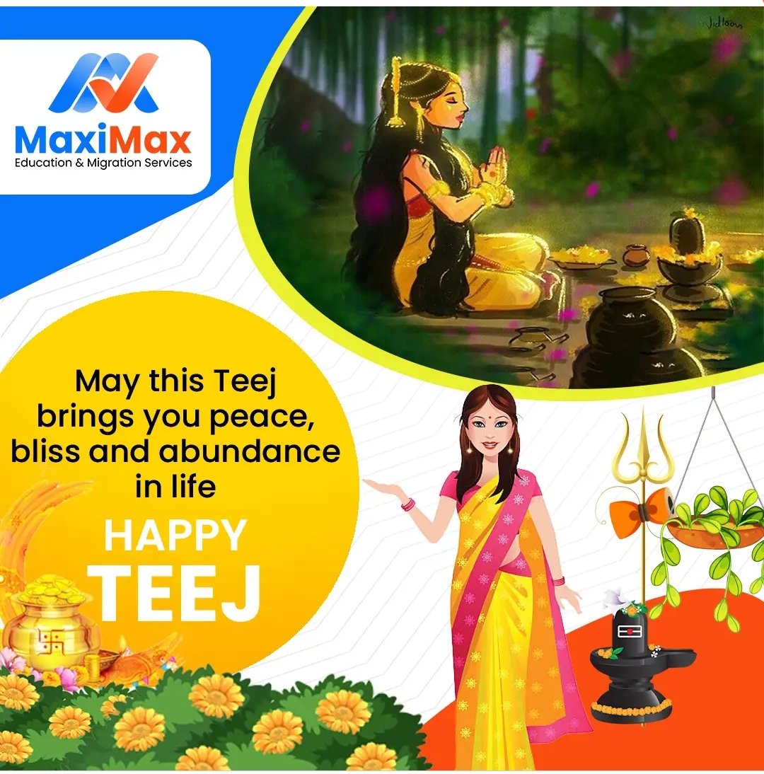 AndMaximax's tweet photo. On the auspicious occasion of Teej, we wish each one of you peace, prosperity,happiness &amp; good health ✨✨

#MaxiMax #teej2022 https://t.co/CqQiOJRnni