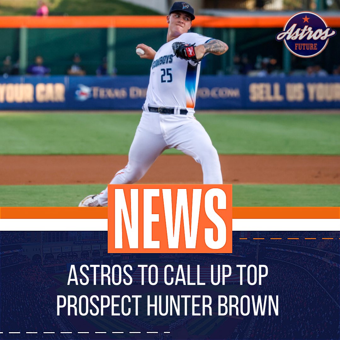 #Astros to call up Hunter Brown when rosters expand on September 1st, according to Brian McTaggart. #LevelUp