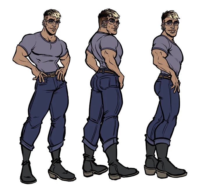 Took a few hip-shot Elvis gestures and turned them into Gray 
