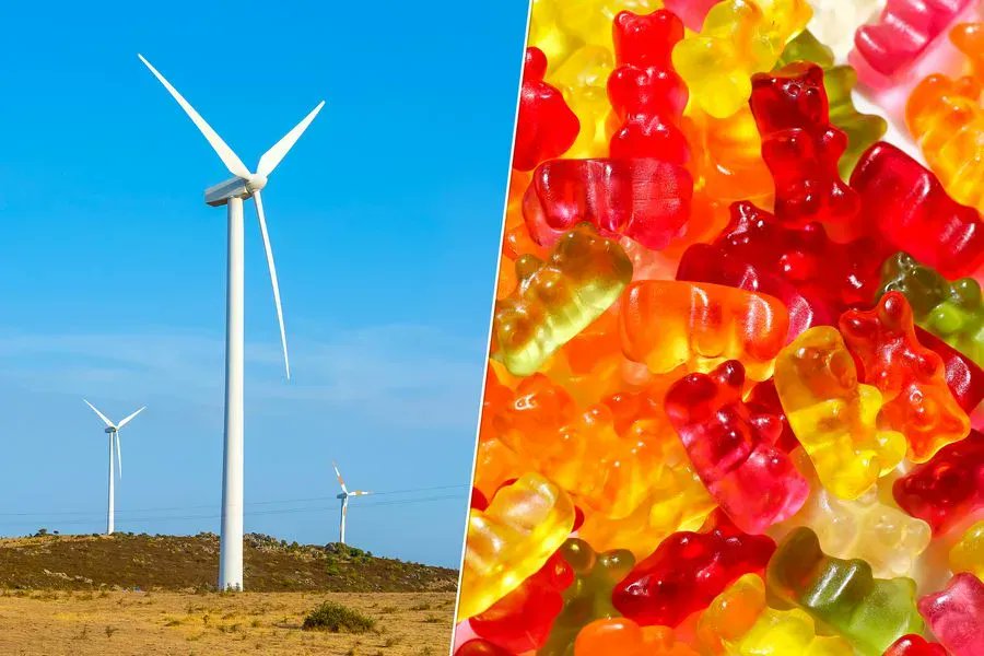 tommgarrison's tweet image. What do wind turbines and gummy bears have in common? @michiganstateu is developing a #sustainable thermoplastic resin strong enough to use in wind turbine blades, but also dissolved/recast to make new blades, or a wide-range of other consumer products: buff.ly/3TonuyD