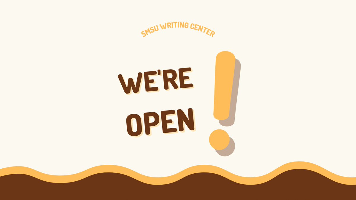 SMSU_WC's tweet photo. We're Open!!

Follow the link below to make an appointment at the SMSU Writing Center. If you do not have an account yet, make sure to register for one using your SMSU email. 
https://t.co/txq8RQPmTZ

Let's make the semester a great one! https://t.co/SjIgoI2eSJ