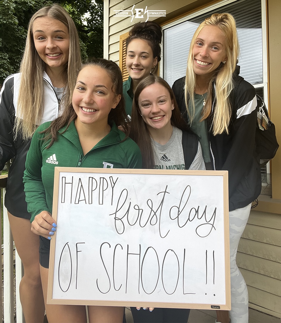 EMUGym's tweet photo. 𝘽𝘼𝘾𝙆 𝘼𝙏 𝙄𝙏

Another successful first day of school in the books for our student-athletes! 

#EMUEagles | #NoMattErWhat https://t.co/JU1O6Iwd61