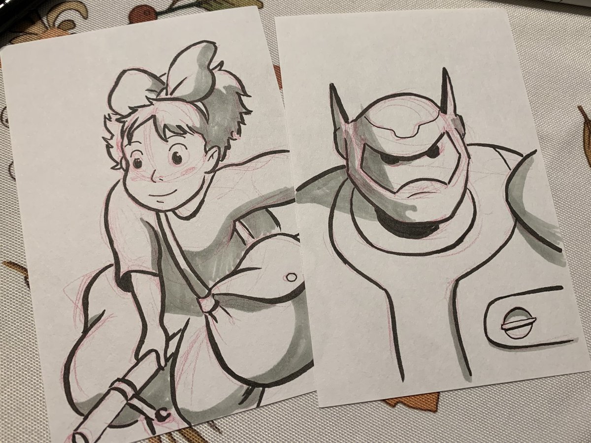 ArtistGamedev's tweet photo. Couple of quickies for the kids’ lunches tomorrow. #asketchforlunch https://t.co/RIH6sQNMip