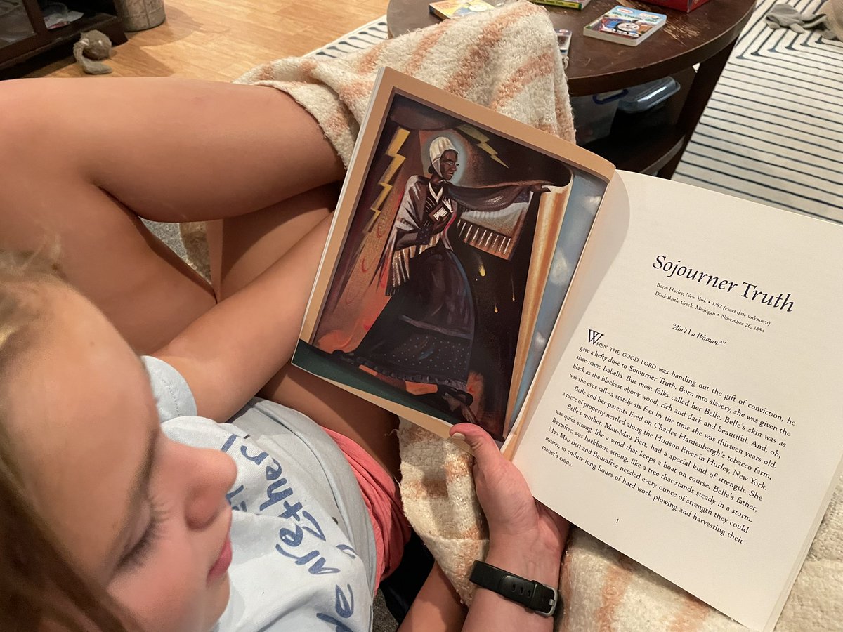 SandraKV28's tweet photo. New school year, new books with each of my kids. My (new/now) middle schooler and I are diving in to Let it shine: Stories of Black Women freedom fighters by @AndreaDavisPink and I am so grateful for these hertories and for the prayers from my child for justice after reading. https://t.co/VcHz1zvEYD