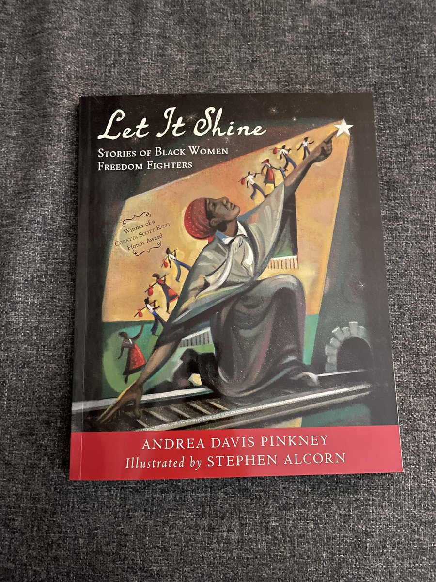 SandraKV28's tweet photo. New school year, new books with each of my kids. My (new/now) middle schooler and I are diving in to Let it shine: Stories of Black Women freedom fighters by @AndreaDavisPink and I am so grateful for these hertories and for the prayers from my child for justice after reading. https://t.co/VcHz1zvEYD