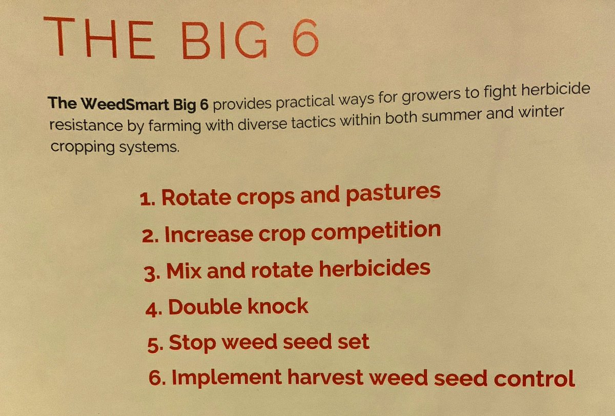 Croppers in low rainfall zones have generally lower levels of herbicide resistance - giving them huge opportunities to start with some of the <a href="/WeedSmartAU/">WeedSmart</a> #Big6 - aiming to diversify weed control options outside of chemical use