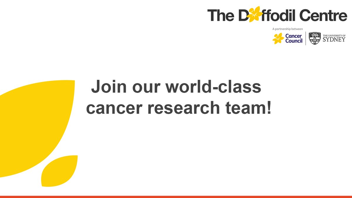 The Daffodil Centre (@daffodilcentre) on Twitter photo 📢 We're looking for a Postdoctoral Research Fellow to join our Cervical Cancer & HPV stream. Working with <a href="/DrDebBateson/">Deborah Bateson</a> you'll help build a new research program and contribute a Targeted Cancer Research grant (ScreenEQUAL)
Details here 👉 daffodilcentre.org/careers/ 📢 We're looking for a Postdoctoral Research Fellow to join our Cervical Cancer & HPV stream. Working with <a href="/DrDebBateson/">Deborah Bateson</a> you'll help build a new research program and contribute a Targeted Cancer Research grant (ScreenEQUAL)
Details here 👉 daffodilcentre.org/careers/