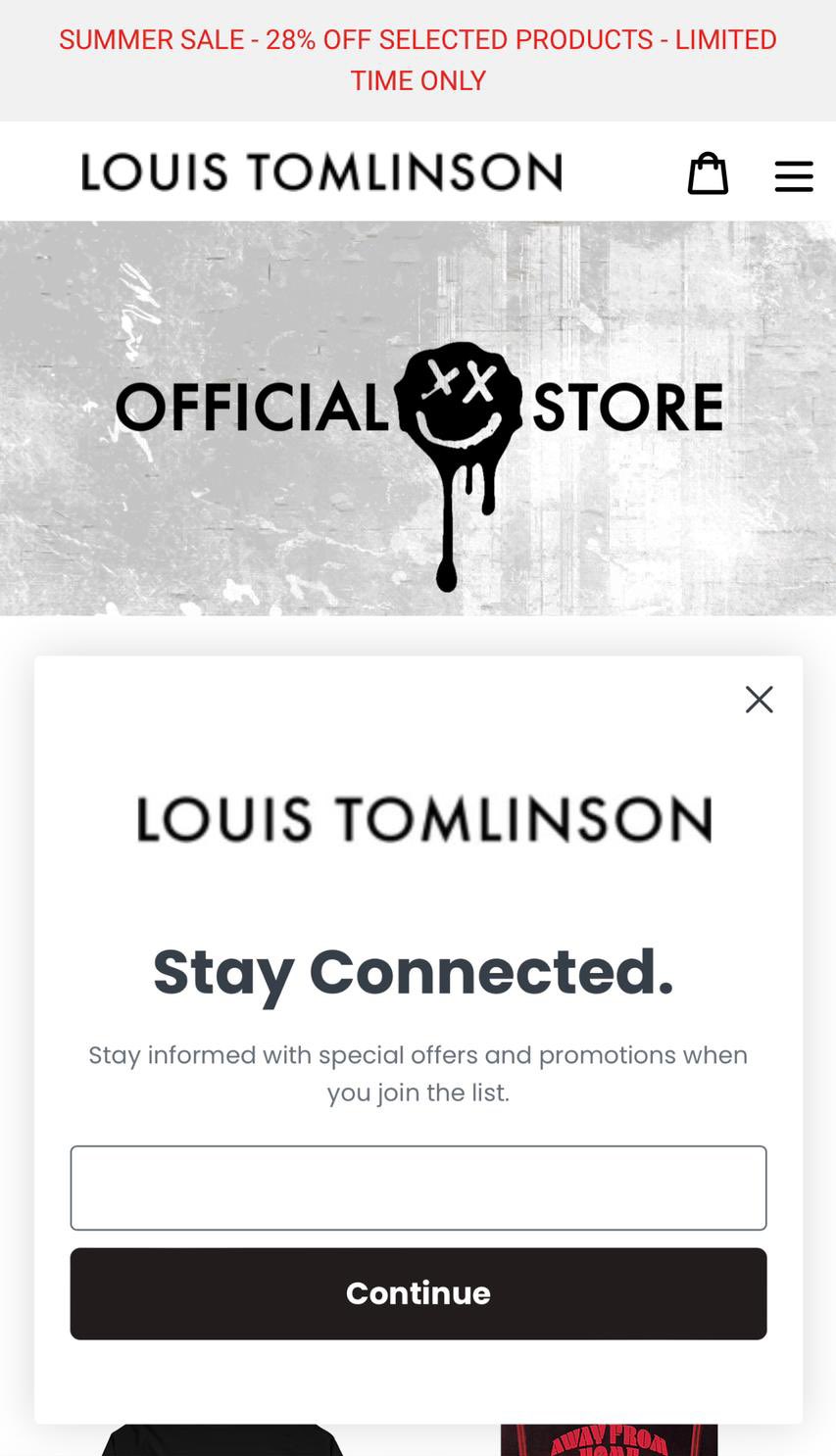 Louis Tomlinson News on X: This merch is only available for a limited time  and will begin shipping in August (2nd or 9th - depending on the items).  Get yours here:  /