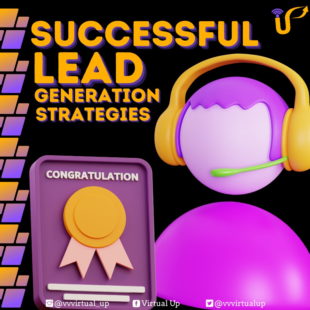 vvvirtualup's tweet photo. 1/3
SUCCESSFUL LEAD GENERATION STRATEGIES
1. Create content packed with information.
2. Create ads that increase a sense of urgency.
3. Utilize email marketing  📧 that won't turn off your subscribers
4. Reply promptly on a live chat.
5. Pay attention to what drives more traffic. https://t.co/PPVFOgaSmJ