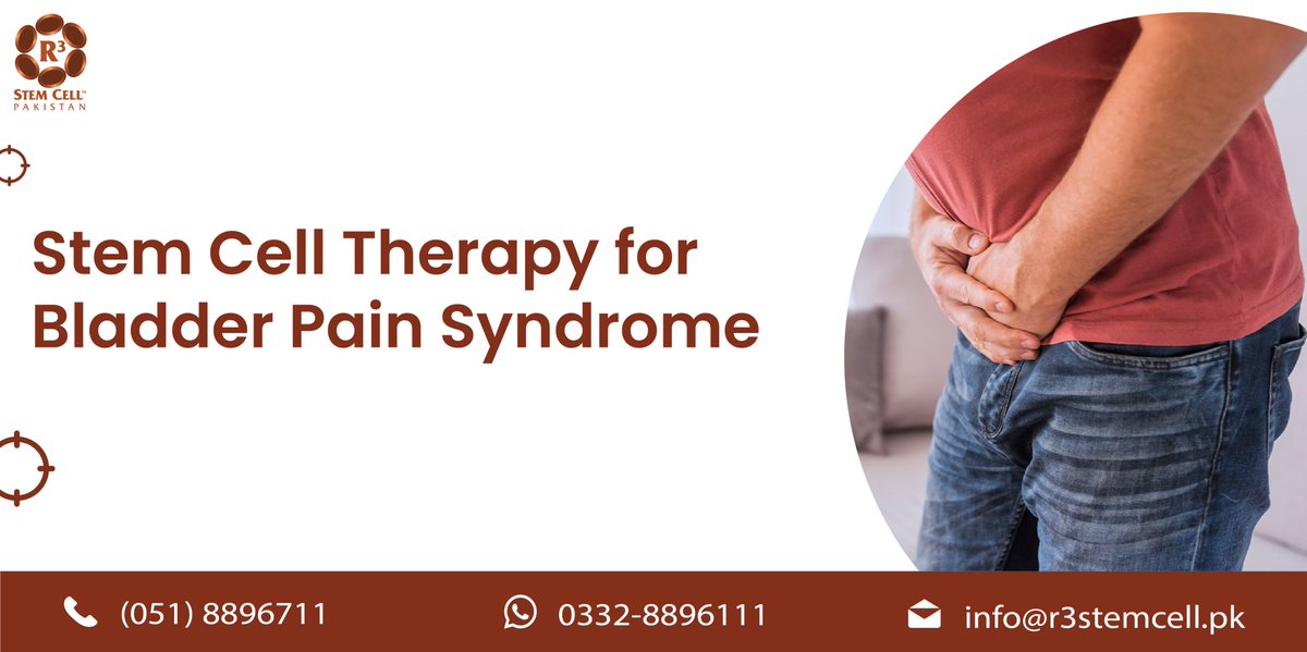 R3StemCellPK's tweet photo. The bladder pain syndrome is a chronic health issue that affects the bladder and gives a feeling of pain in that area.

Email: info@r3stemcell.pk

#interstitialcystitis #bladderproblems #StemCellInjections #R3StemCellPakistan #pelvicpain #bladderpain #bladderpainsyndrome https://t.co/a58vrcBcWC