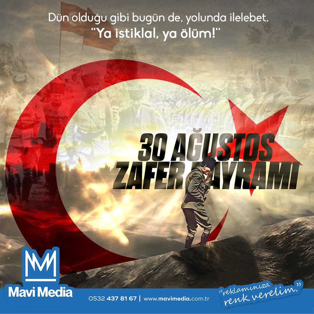 30 Ağustos Zafer Bayramımız Kutlu Olsun. #30AgustosZaferBayrami