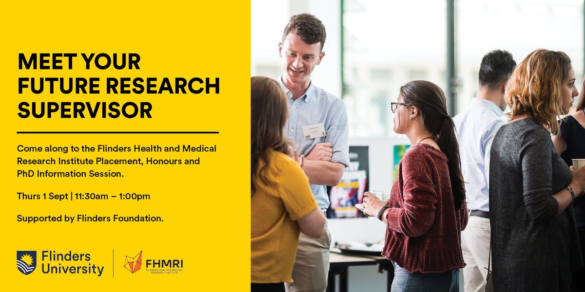 AISHsleeplab's tweet photo. Meet your future Research Supervisor. Come along to the @FlindersHmri - Placement, Honours and PhD Information Session. #FHMRI #FLINDERS 

Register here:
https://t.co/IZ14ROOgYH https://t.co/5cvcTGttd9