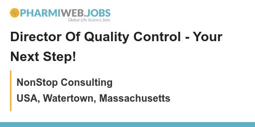 PharmaNewsUS's tweet photo. Director Of Quality Control - Your Next Step!
https://t.co/d3u7Ig45od
- USA, Watertown, Massachusetts
- USD190000 - USD220000 per annum + 20% Bonus, 401k, Healthcare , PTO
- NonStop Consulting
#USPharma #USLifeScience #USBiotech #USClinicalResearch #PharmiWebUS https://t.co/BUPlbc7d9u